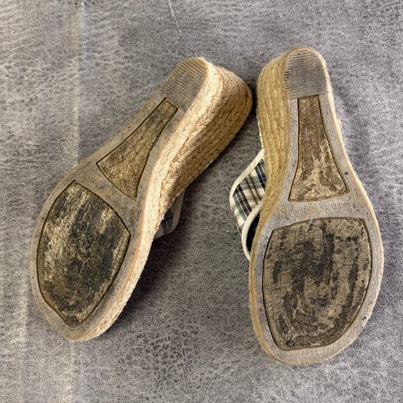 Y2k Montego Bay Club Plaid Wedge Heels - Picture 5 of 6